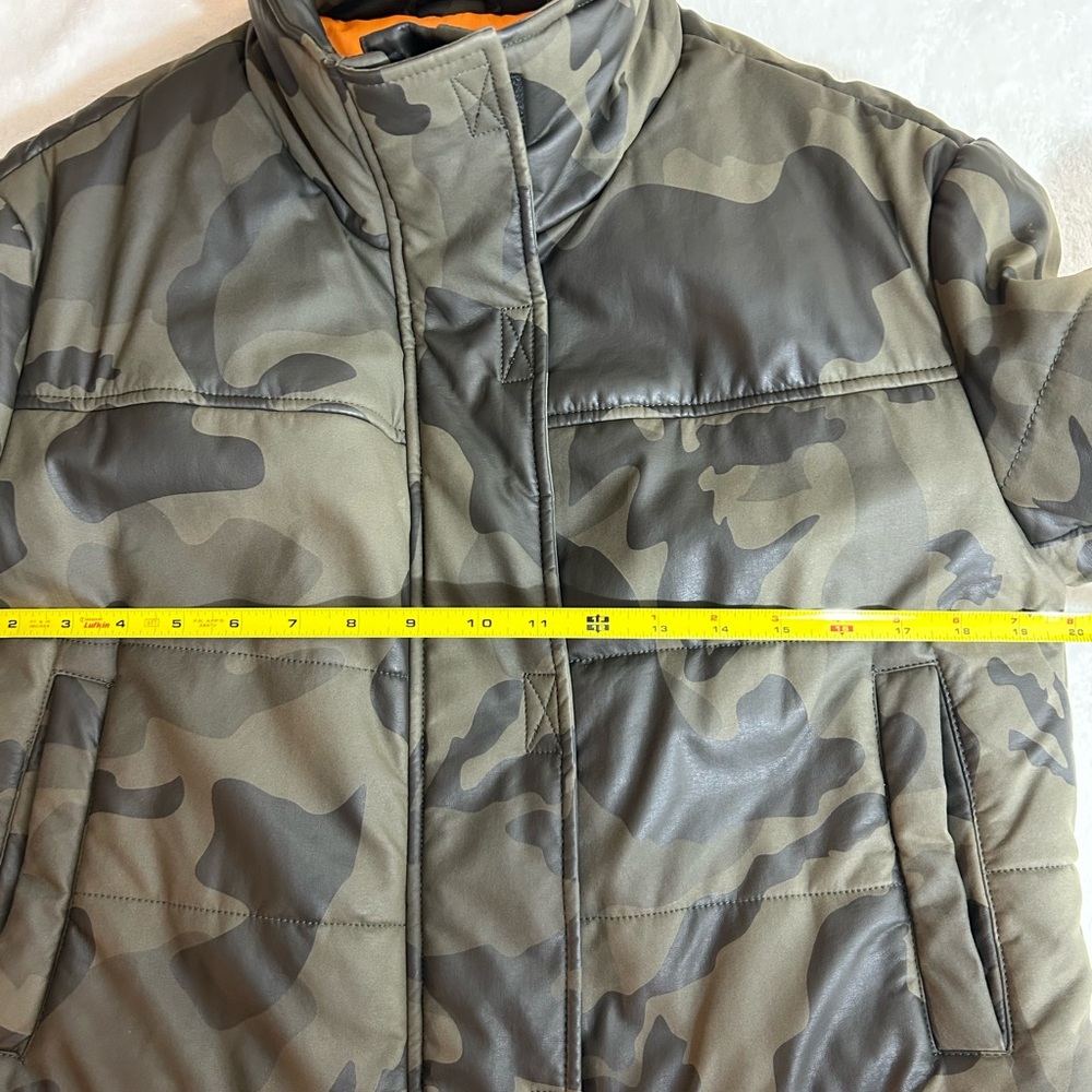 Bagatelle NYC Olive Green Camouflage Coated Puffer Jacket Size M - Picture 12 of 13